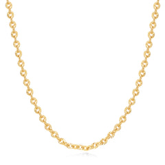 FANCIME "Sunlit Grace" Collier en chaîne classique à maillons floraux en argent sterling