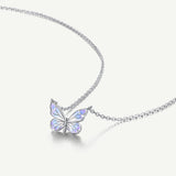 FANCIME "Starlight Butterfly" Collier en argent sterling émaillé lumineux