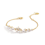 Bracelet en argent sterling "Vega Whisper" Étoile scintillante Alpha Lyrae