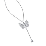 Collier en argent "Effet papillon" à tirage