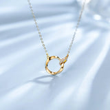 Collier en or jaune massif 14K "Mobius Circle" FANCIME