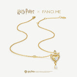 Harry Potter x FANCIME Collier en Argent de Potion d'Amour avec Design Texturé Brossé