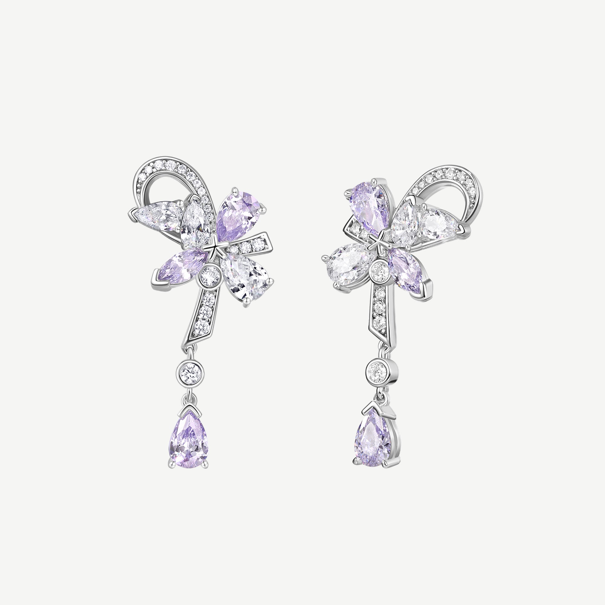 Boucles d'Oreilles en Argent Wisteria Vine