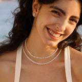 Collier en Chaîne avec Perles en Argent
