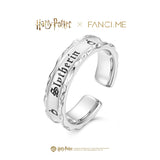 Bague en argent sterling de la maison Serpentard x FANCIME Harry Potter