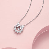 FANCIME "Floral Bow" Collier en argent sterling en forme de guirlande