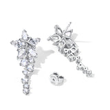 Boucles d'oreilles en argent sterling "Vega Serenade" Étoile scintillante Alpha Lyrae