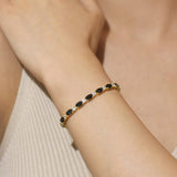 "Glamour Radiance" Bracelet en Argent Sterling Taillé