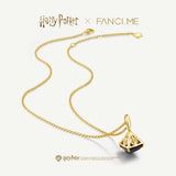 Harry Potter x FANCIME Deathly Hallows Silver Necklace, Obsidian