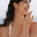 Collier en Argent avec Pierre de Naissance Ocean Eye en Aigue-Marine