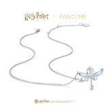 Collier en argent sterling avec design phosphorescent des clés volantes x Harry Potter FANCIME