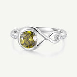 Bague de Promesse Étreinte Infinie en Péridot