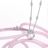 Collier en argent sterling "Vega Aureole" Étoile scintillante Alpha Lyrae
