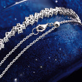 Collier ras du cou en argent sterling Starlit Aria Galaxy Tennis ajustable