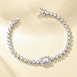 FANCIME "Axe" Bracelet en argent sterling avec taille radiante