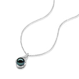FANCIME "Vahine Charmante" Collier en Argent Sterling avec Perle de Tahiti