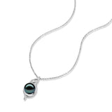FANCIME "Grâce de Moana" Collier en Argent Sterling avec Perle de Tahiti