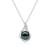 FANCIME "Vahine Charmante" Collier en Argent Sterling avec Perle de Tahiti