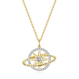 FANCIME "Promesse Stellaire" Collier en argent sterling avec pierre de naissance d'avril