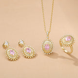 FANCIME "Retro Romance" Collier en argent sterling Taille Ovale Vintage Pierre de naissance d'octobre