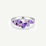 Bague en argent améthyste "Wisteria Whisper" Flower