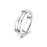 FANCIME "Mélodie Étoilée" Anneaux de Promesse en Argent Sterling pour Couples