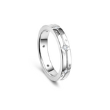 FANCIME "Mélodie Étoilée" Anneaux de Promesse en Argent Sterling pour Couples