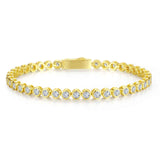 "Ligne de Larmes" Bracelet en argent sterling classique