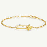 Rose Pin Silver Bracelet