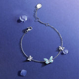 FANCIME "Starlight Butterfly" Bracelet en argent sterling émaillé lumineux