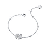 FANCIME "Blooming Bow" Bracelet en argent sterling en forme de nœud floral