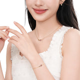 Collier en argent Secret Garden avec améthyste et péridot, pierre de naissance
