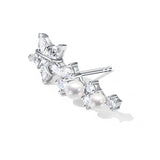 Boucle d'oreille en argent sterling "Vega Whisper" Étoile scintillante Alpha Lyrae
