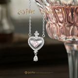Harry Potter x FANCIME Collier en Argent de Potion d'Amour avec Design Texturé Brossé