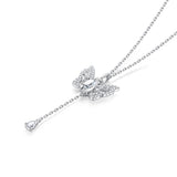 Collier en argent "Effet papillon" à tirage