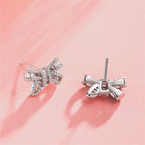 Boucles d'oreilles en argent sterling à clou en forme de nœud "Honey Doll" FANCIME
