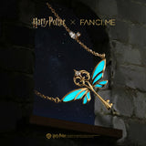 Collier en argent sterling avec design phosphorescent des clés volantes x Harry Potter FANCIME