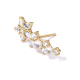 Boucle d'oreille en argent sterling "Vega Whisper" Étoile scintillante Alpha Lyrae