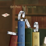 Bague en argent sterling de la maison Serpentard x FANCIME Harry Potter