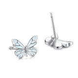 FANCIME "Starlight Butterfly" Boucles d'oreilles en argent sterling émaillé lumineux