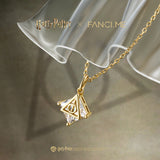 Collier en argent sterling des Reliques de la Mort x Harry Potter FANCIME