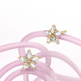 Boucles d'oreilles en argent sterling "Ms Vega" Étoile scintillante Alpha Lyrae