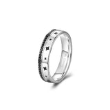 Bagues de Promesse pour Couples “Affection Étoilée” en Argent Sterling FANCIME