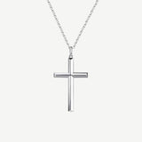 Collier en argent sterling pour hommes avec bord biseauté FANCIME