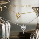 Harry Potter x FANCIME Collier en Argent de Potion d'Amour avec Design Texturé Brossé