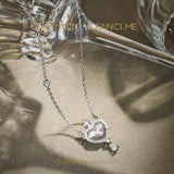 Harry Potter x FANCIME Collier en Argent de Potion d'Amour avec Design Texturé Brossé