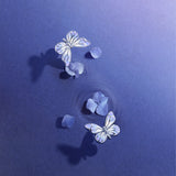 FANCIME "Starlight Butterfly" Boucles d'oreilles en argent sterling émaillé lumineux