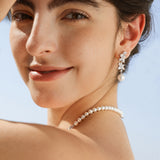 Boucles d'Oreilles en Argent avec Perles Wisteria Bloom Drop