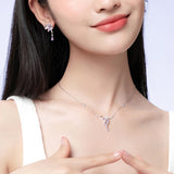 Boucles d'Oreilles en Argent Wisteria Vine