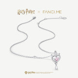 Harry Potter x FANCIME Collier en Argent de Potion d'Amour avec Design Texturé Brossé